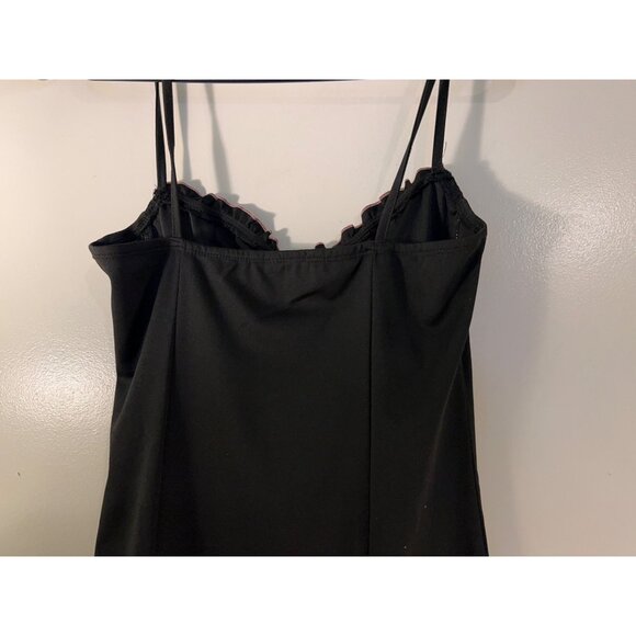 Black Slip Lace Dress Women Size M Babydoll Nightie Lingerie Chemise Cami Nightg - Picture 11 of 16